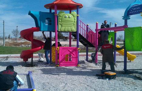 Karatay'da çocuk oyun alanı kuruluyor!