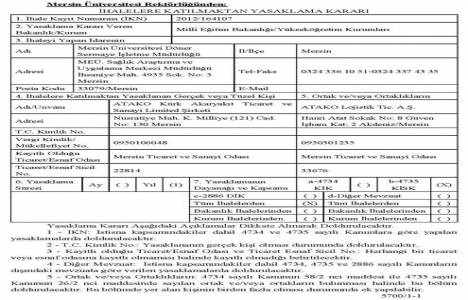 Atako Akaryakıt şirketi ihalelere katılma yasağı kararı!