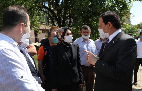 Bolu Mengen de evlerde hasar tespit çalışmaları başladı!