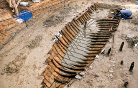 Marmaray'ın Yenikapı kazılarında çıkan gemiler incelendi!