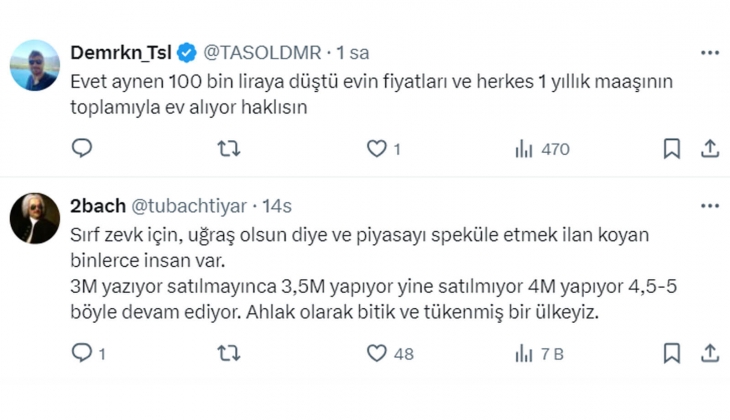 Konut fiyatları düşüyor: Londra fiyatına ev satılırsa olacağı buydu!