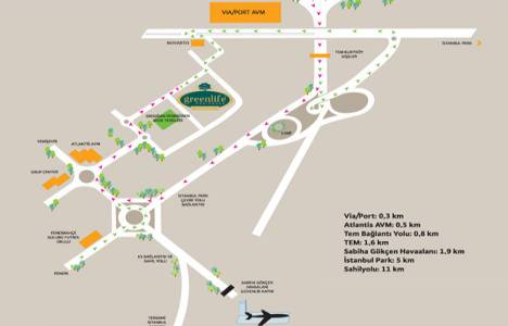 Greenlife Konutları nda 2 oda 1 salon daireler 235 bin TL !