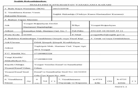 Sağlık Bakanlığı 6 firmaya ihalelere katılma yasağı verdi!
