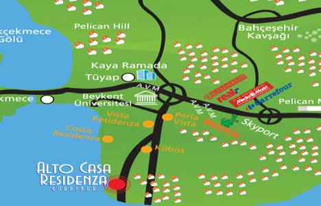 Alto Casa Residenza da 240 bin liraya 2 oda 1 salon!