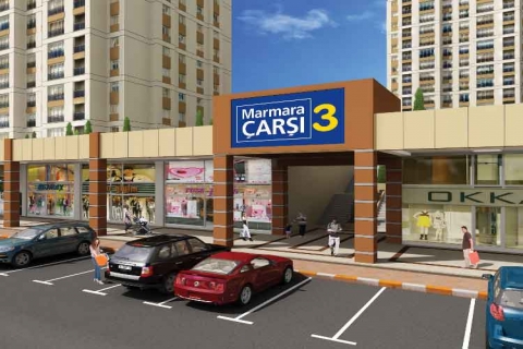 Marmara Evleri 3'ün cadde boyu mağazaları satışta! Metrekaresi 7 bin TL'ye! 