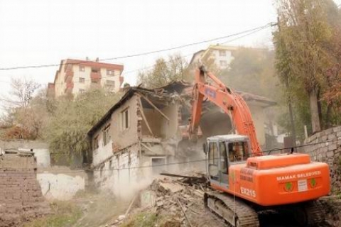 Mamak Belediyesi'nin gecekondu yıkımında olaylar! 