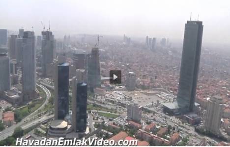 Levent bölgesindeki iş merkezlerinin havadan görüntüleri!