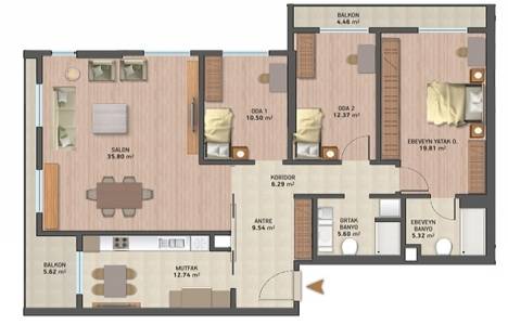  Vadi İstanbul kat planları! 