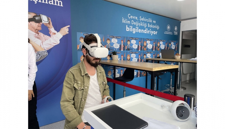 TOKİ den sanal gerçeklik gözlüklü tanıtım! Vatandaş sosyal konutları sanalda gördü!