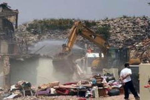 Sulukule'de dün de yıkım vardı