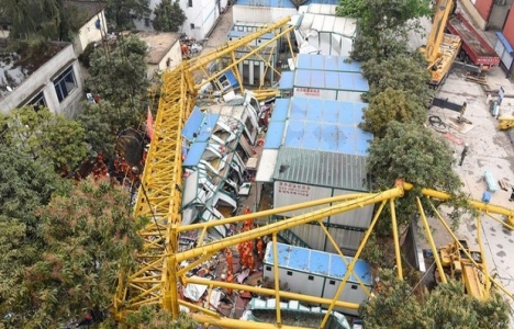 Çin'de vinç kazası: 12 ölü, 14 yaralı!