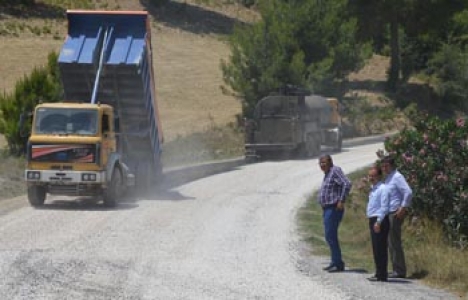 Antalya Manavgat'ta yol asfaltlama çalışmaları başladı!