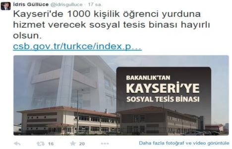 Çevre ve Şehircilik Bakanlığı ndan Kayseri ye sosyal tesis!