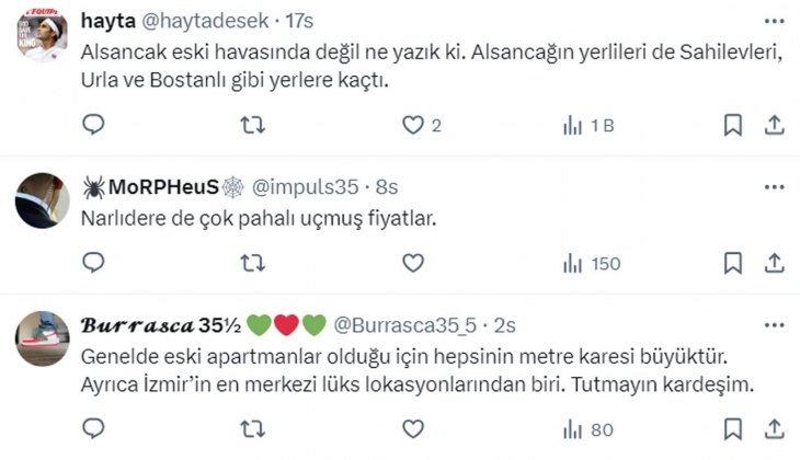 Alsancak ta kiralık ev bedelleri 162 bin TL ye kadar yükseldi!