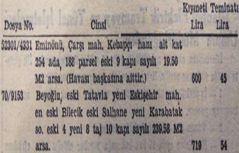 1947 yılında Beyoğlu nda 239 metrekare arsa 719 liraya satılacakmış!