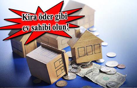 düşük taksitli evler