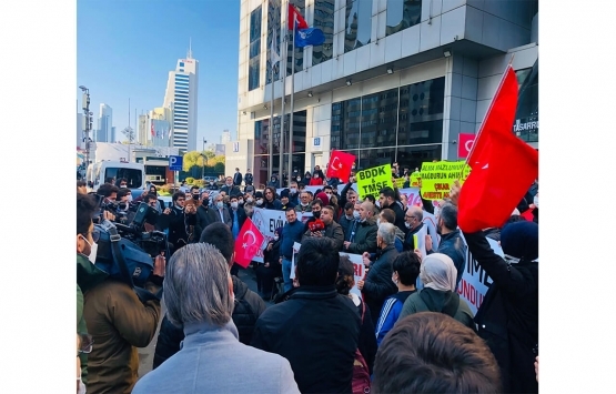 Evim mağdurları TMSF önünde eylem yaptı!