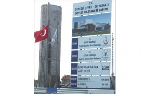 Denizli Çivril Devlet Hastanesi inşaatında göçük!