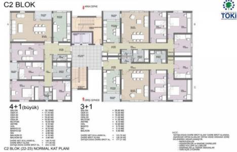 TOKİ Kayaşehir 19. Bölge kat planları!