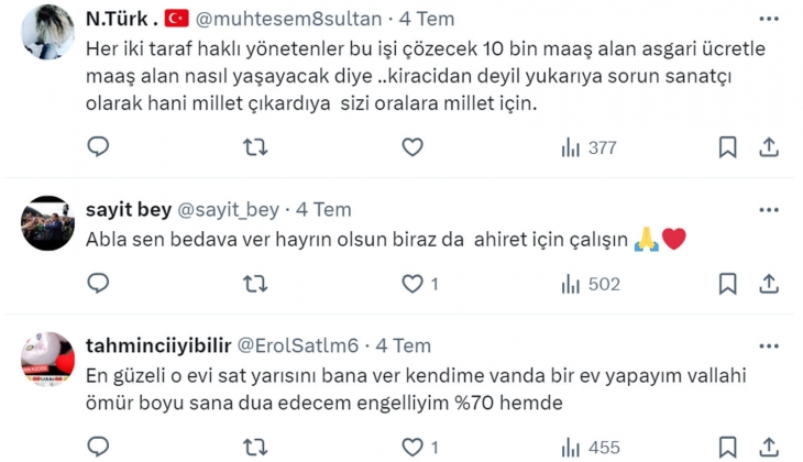 Demet Akalın: Kiracım 2.5 yıldır 30 bin TL lik evde 5 bin TL ye oturuyor, ne yapacağım ben? 