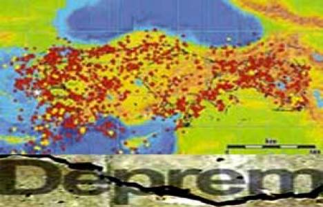 Türkiye deprem haritası!