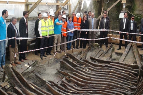 BM Genel Sekreteri Ban Ki-mun, Marmaray kazısından çıkan eserlere hayran kaldı!