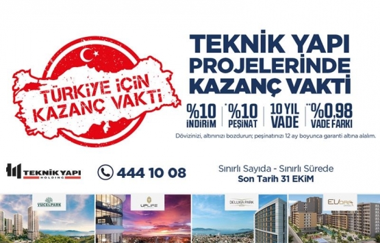 Teknik Yapı da yüzde 10 peşinatla!