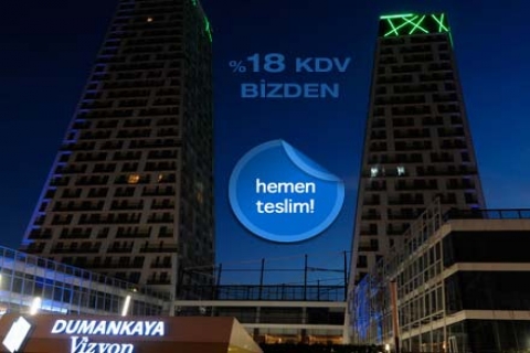Dumankaya Vizyon Bulvar'da 249 bin TL'ye! Yüzde 18 KDV Dumankaya'dan!