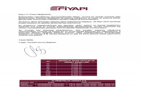 Fiyapı Fi Tower müşterilerine açıklama yaptı! Teslim 30 Kasım