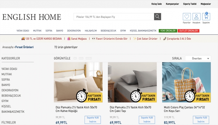 English Home’da haftanın fırsatlarını yakalayın! Kendi stilinizi yaratın! İşte 15 Eylül 2022 fiyat listesi