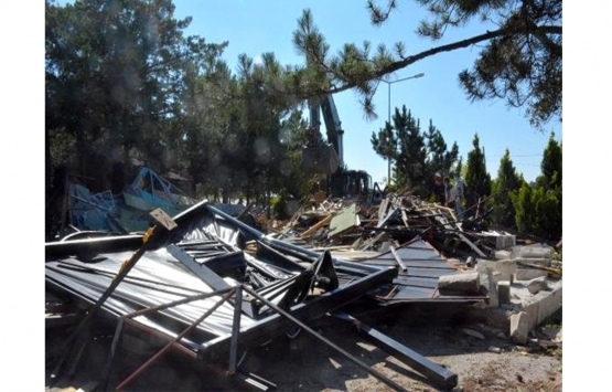 Bilecik gölet çevresi iş yeri yıkımı