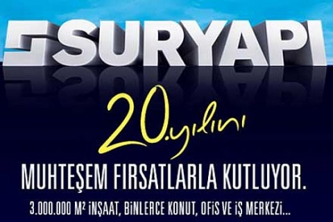 Sur Yapı'dan 20. yıla özel kampanya! Exen ve Adapark'ta 60 ay sıfır faiz!