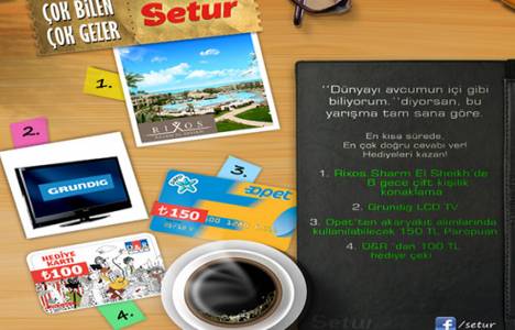 Setur Çok Bilen Çok Gezer Yarışması 13 Ocak'a kadar devam ediyor!