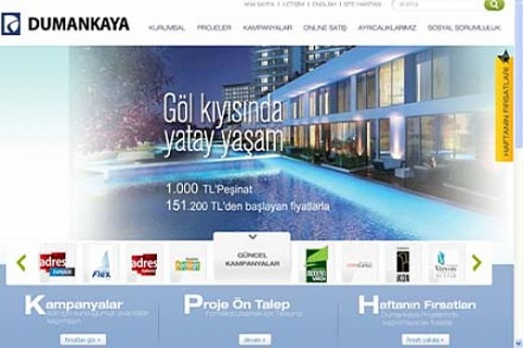 www.dumankaya.com sitesine Altın Örümcek'ten en iyi gayrimenkul sitesi ödülü!