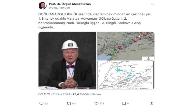Prof. Dr. Ahmet Ercan uyardı: Deprem açısından Doğu Anadolu daki en çekinceli 3 yer! SON DAKİKA!