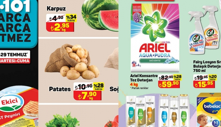 A101'den indirim yağmuru! Ayçiçek yağı, peynir, sebze ve meyvede dip fiyatlar... İşte 29 Temmuz 2022 fiyat listesi