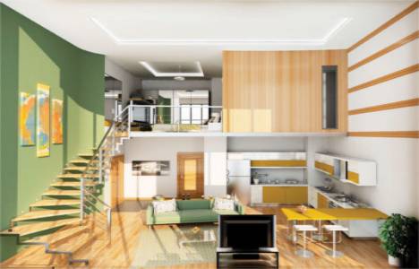 Yılmaz İnşaat Fuaye Turkuaz örnek daire!