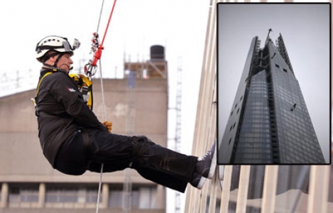  Prens Andrew, Shard'ın 87'inci katından halatla indi!