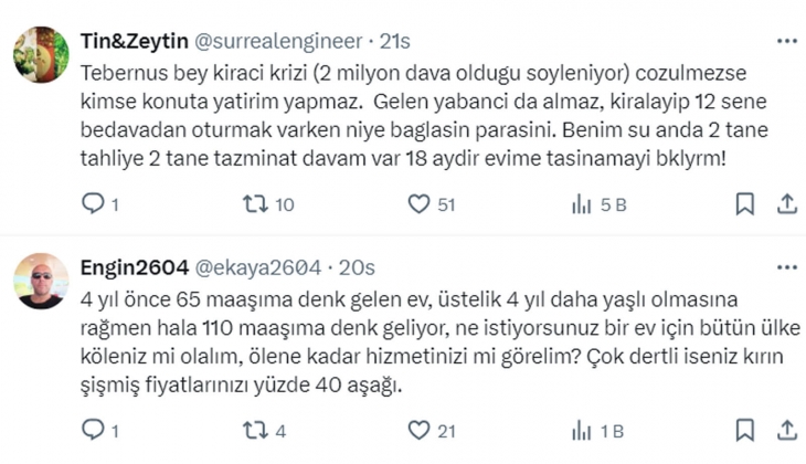 Tebernüş Kireçci sordu: Parasını dolara, avroya veya altına yatırmayıp konutu tercih edenler ne suç işledi?