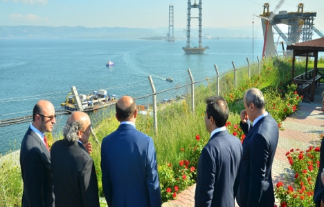Fikri Işık İzmit Körfez Geçiş Köprüsü inşaatını inceledi!
