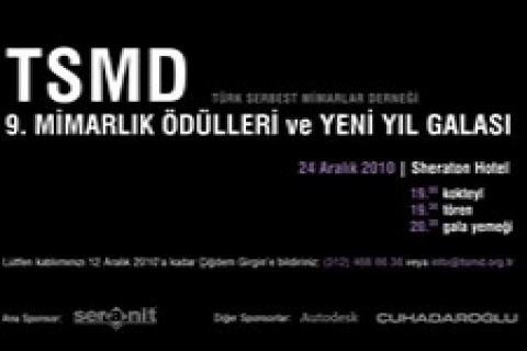TSMD mimarlık ödüllerini 24 Aralık'ta verecek!