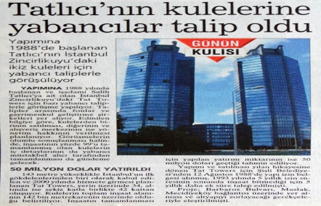 2006 yılında Tat Towers a yabancılar talip!