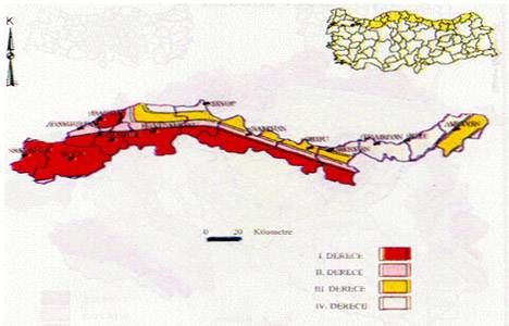 Türkiye deprem haritası!