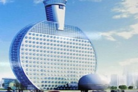 çİN'de 32 milyon dolara raket şeklinde otel yapıldı!