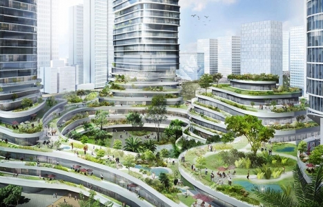 Bu gökdelenin ortasında orman var!