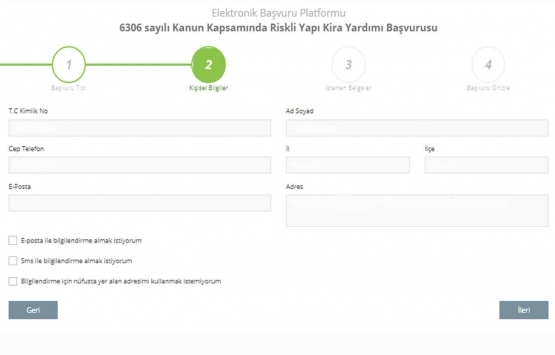 Riskli yapı kira yardımı başvurusu 2021!