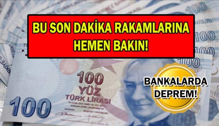 Bu 6 banka resmen açıkladı! Rakamları gören inanamadı! Hemen bakın, kaçırmayın!