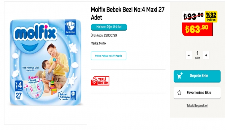 En ucuz bebek bezi A101 de yüzde 32 indirimle. Kaçırmadan tıklayın. İşte 30 Eylül 2022 A101 fiyat listesi