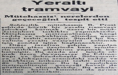 1942 yılında yeraltı tramvayı!