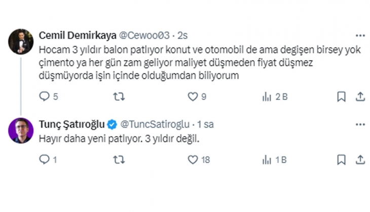 Konutta kayıp derinleşiyor: Ekonomist Tunç Şatıroğlu, Artık almayın hatta satın demiştim! dedi! 